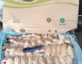 CÁNH GÀ XẾP LỚP BRASIL SAN SEBASTIAN 100G UP THÙNG 15KG LÔ NHẬP NGÀY 03/05/2026