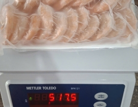 Nõn tôm thẻ xếp vỉ 500g