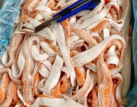 LƯỜN CÁ HỒI 1-3CM THÙNG 20KG LÔ NHẬP 17/04/2026